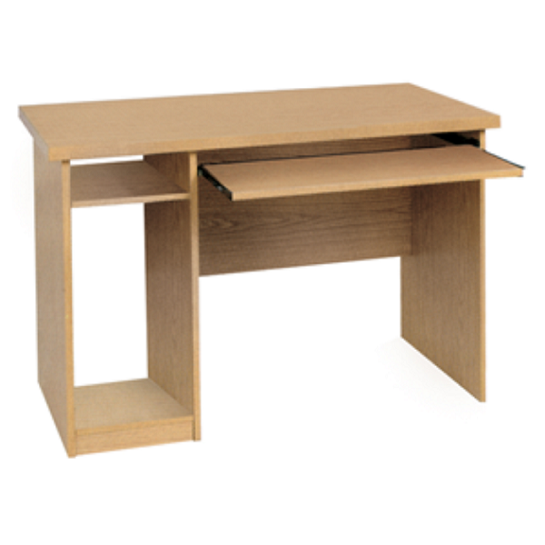 compact desk with shelves